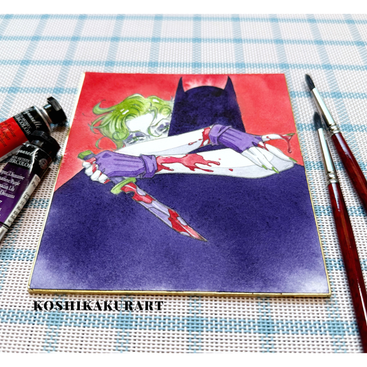 "The Sweet Backstabber" - Original Batjokes Illustration (One-of-a-Kind Hand-Painted Shikishi)