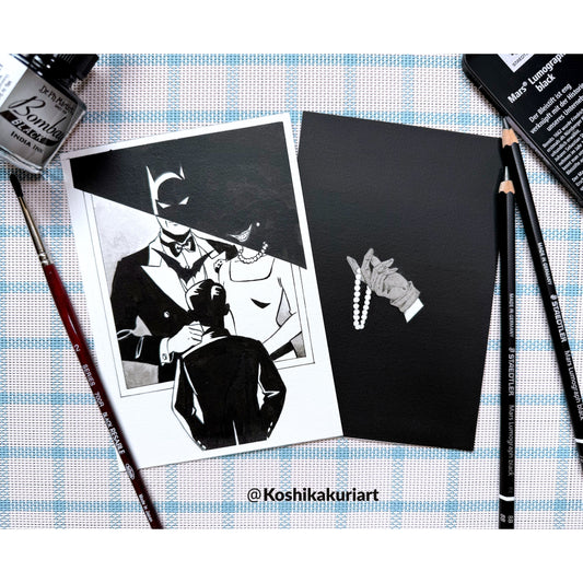 "FATE"-Original Batkokes Hand-Painted Postcard Set of 2-