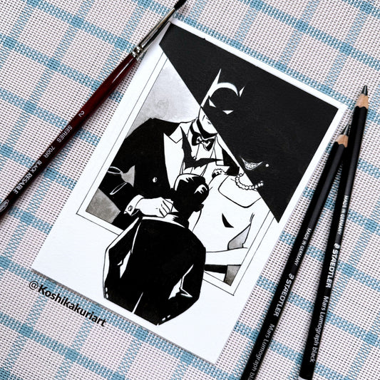 "FATE"-Original Batkokes Hand-Painted Postcard Set of 2-