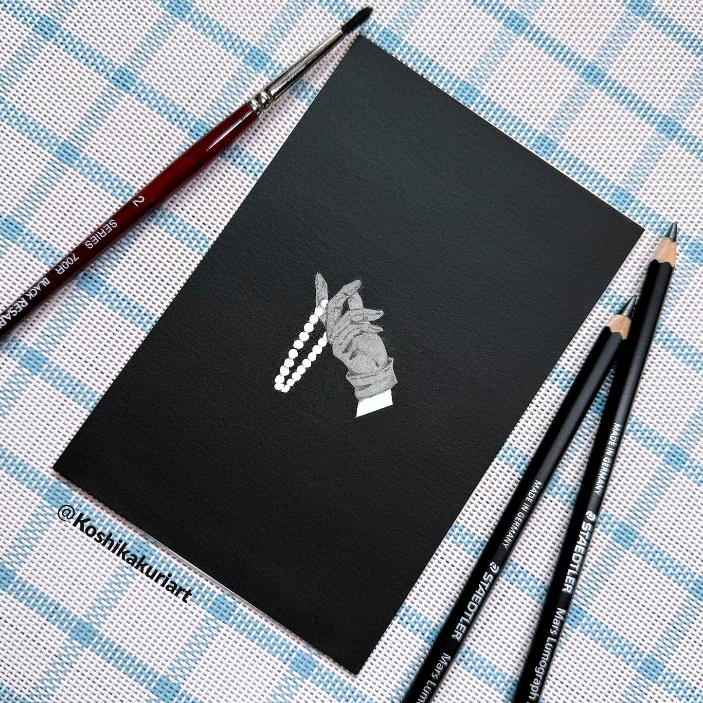 "FATE"-Original Batkokes Hand-Painted Postcard Set of 2-