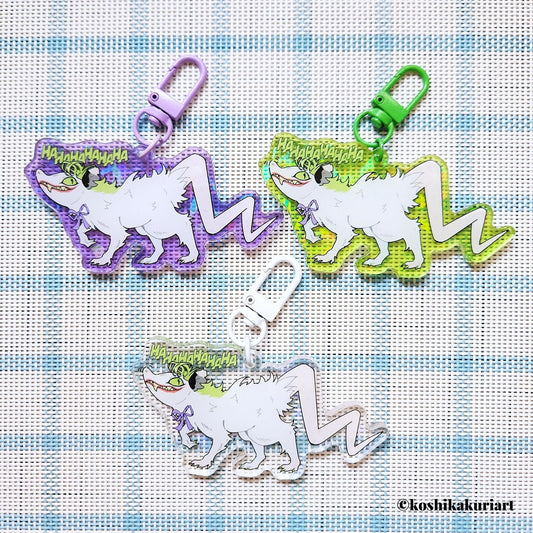 Opossum Joker Holographic Broken Glass Acrylic Keychain Value Set