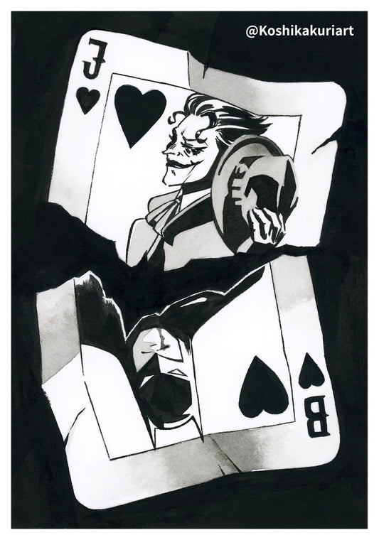 "ACE"-Original Batkokes Hand-Painted Postcard Set of 2-