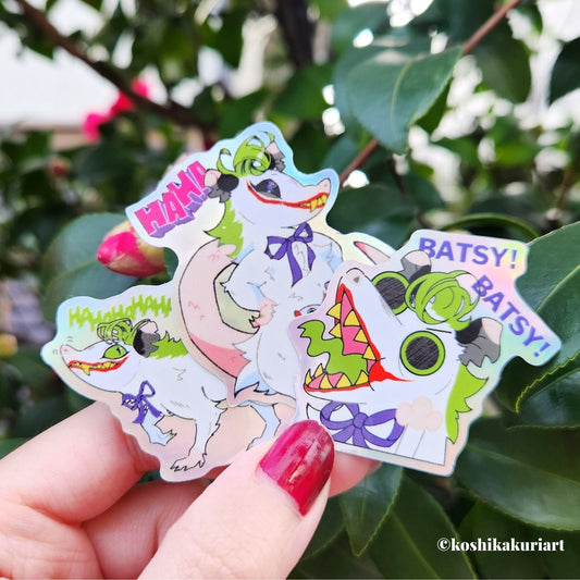 Opossum Joker Holographic Sticker Value pack