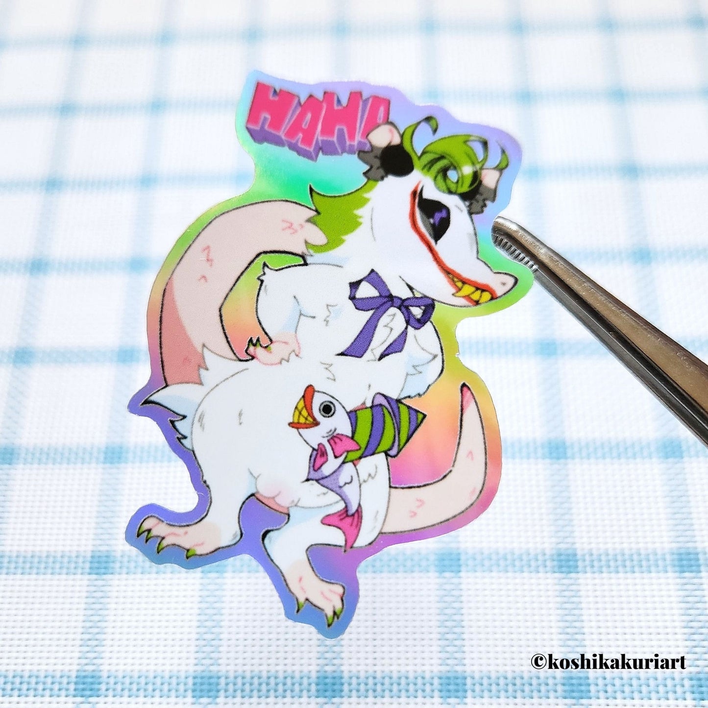 Opossum Joker Holographic Sticker Value pack