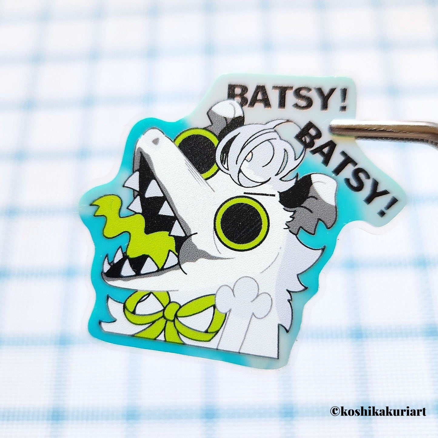 Opossum Joker＆ Bat Dog Luminous Die Cut Sticker Set