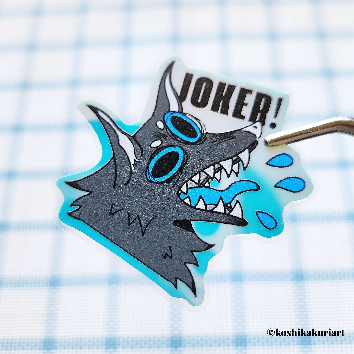 Opossum Joker＆ Bat Dog Luminous Die Cut Sticker Set