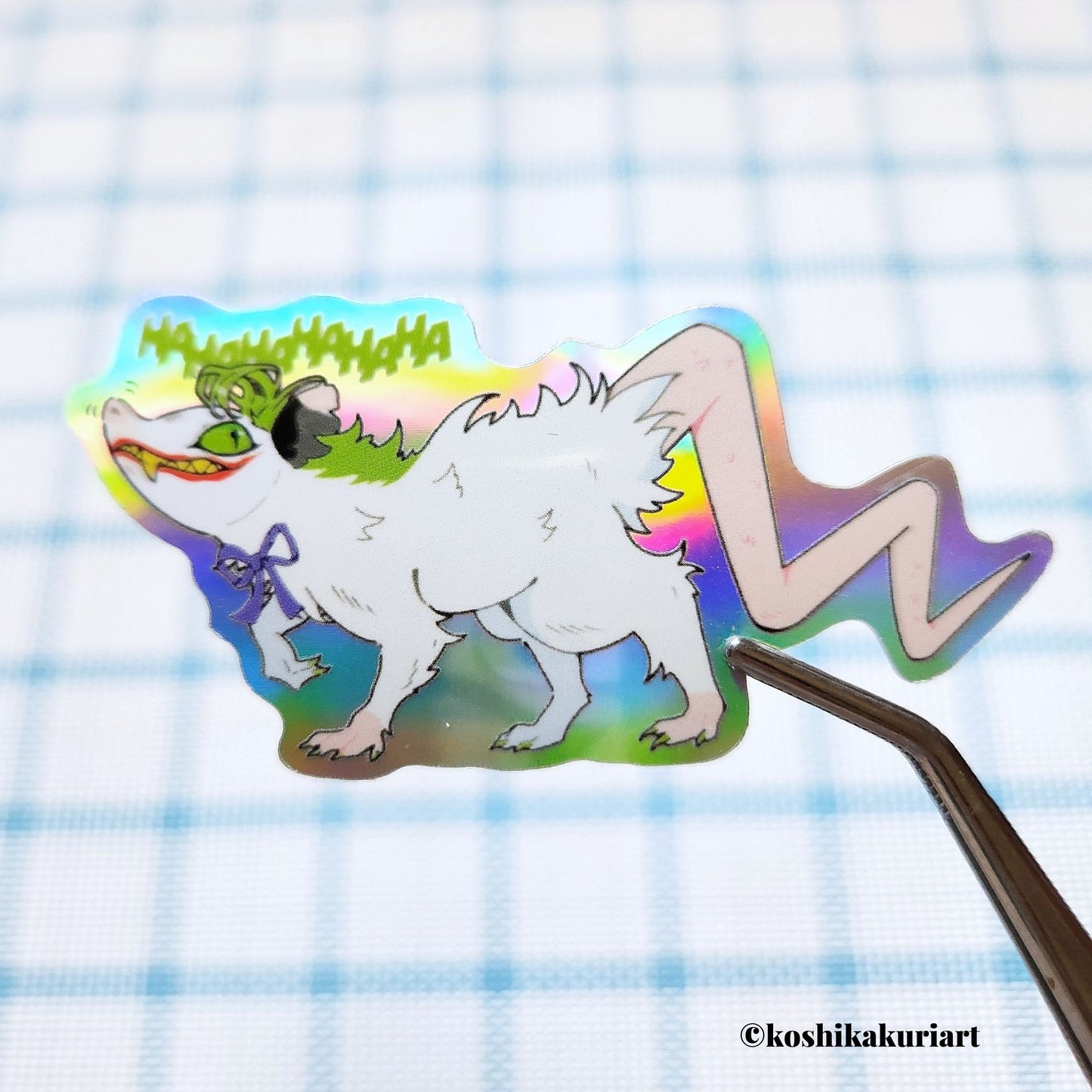 Opossum Joker Holographic Die Cut Sticker Set