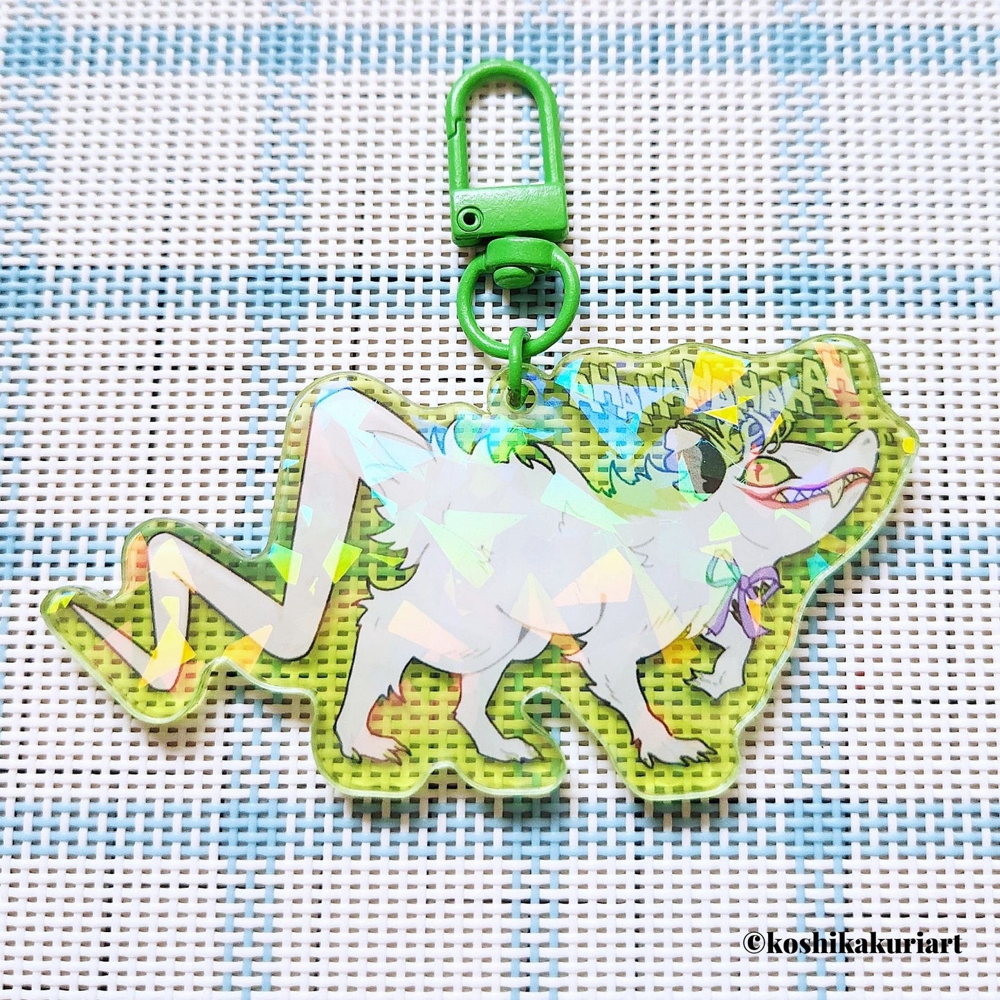 Opossum Joker Holographic Broken Glass Acrylic Keychain Value Set