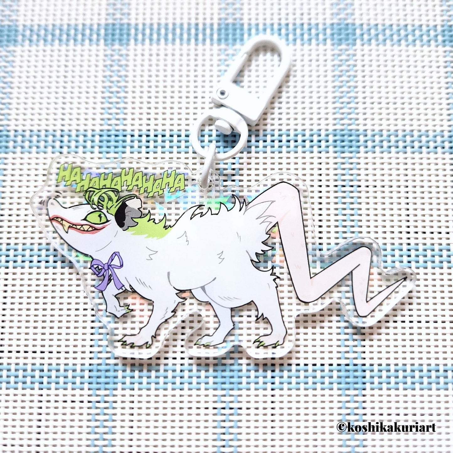 Opossum Joker Holographic Broken Glass Acrylic Keychain Value Set