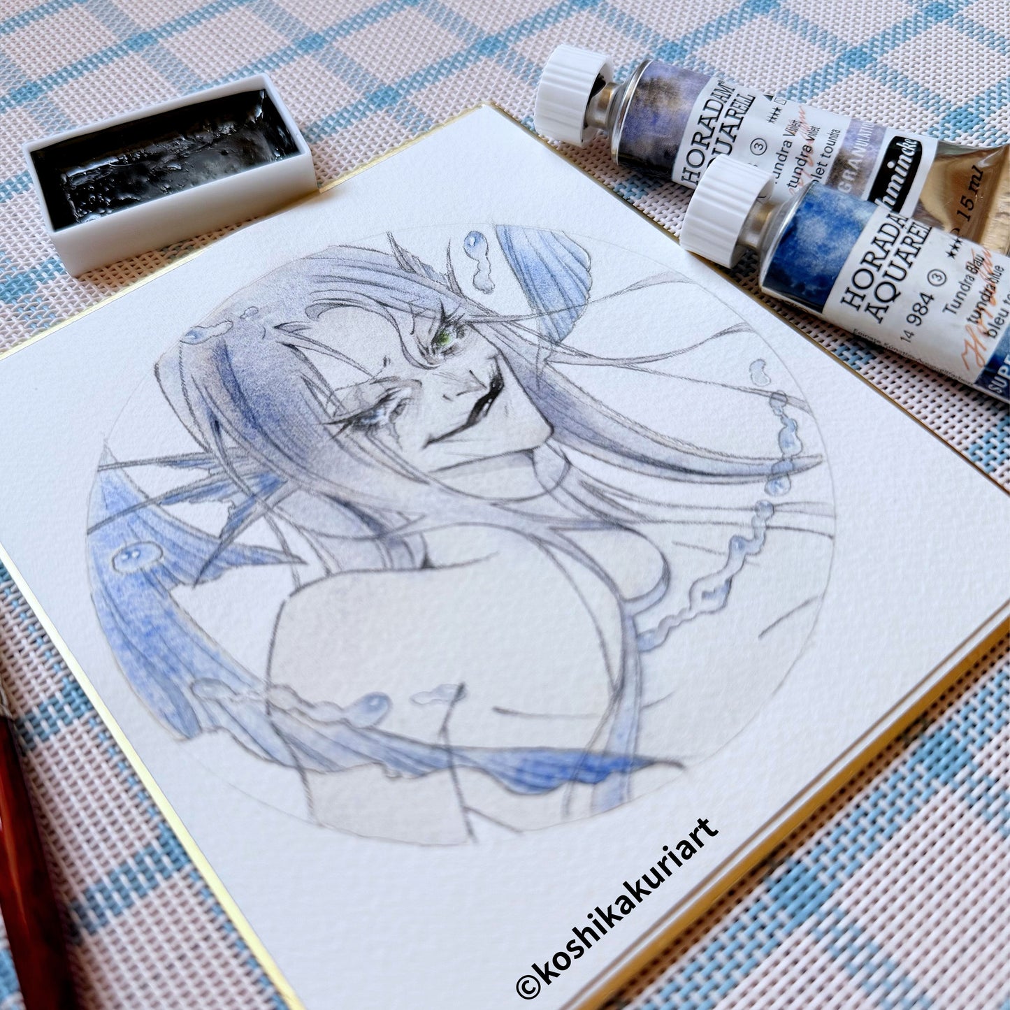 "Siren" - Original Batjokes Illustration (One-of-a-Kind Hand-Painted Shikishi)
