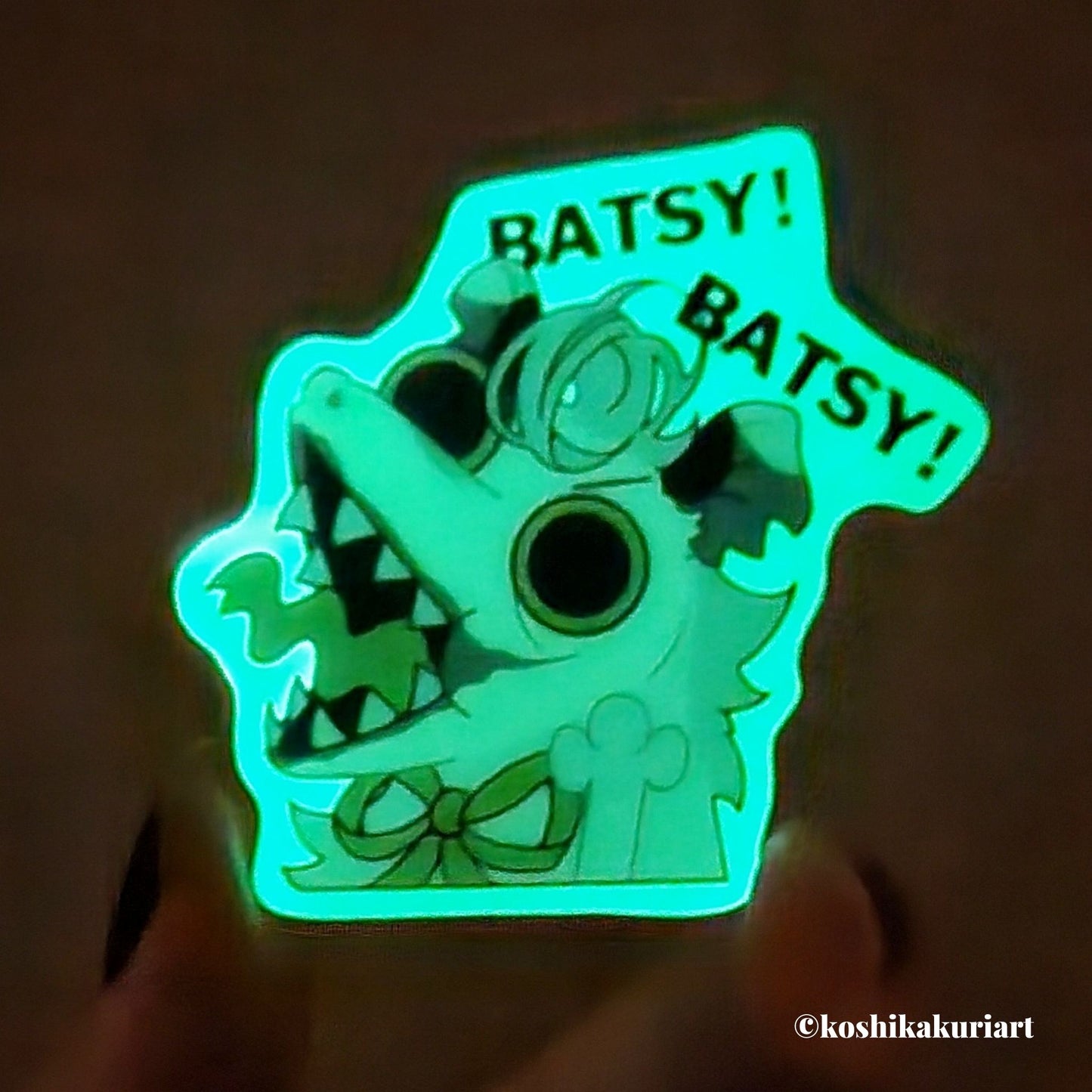 Opossum Joker＆ Bat Dog Luminous Die Cut Sticker Set