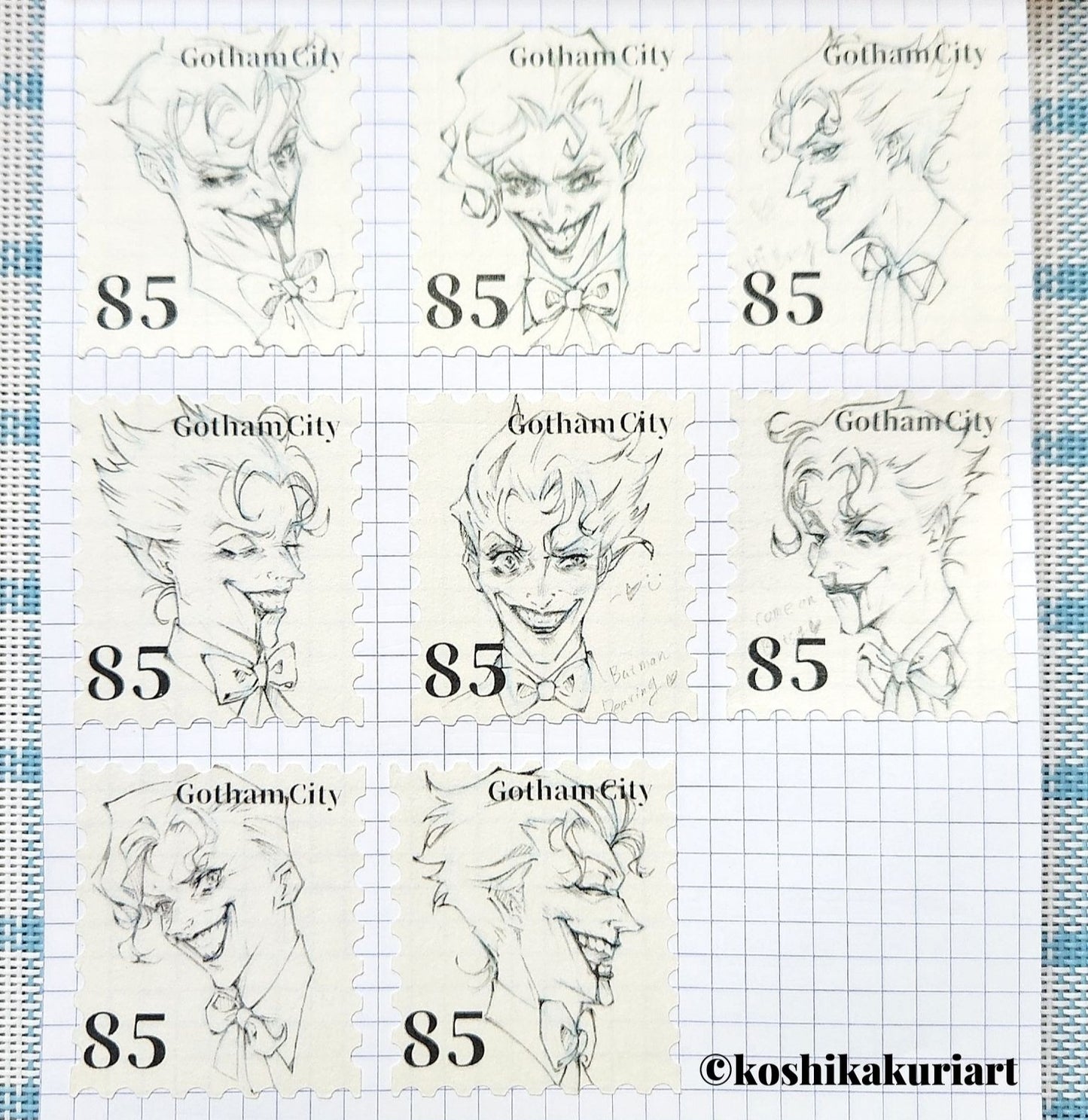 Joker's 85th Anniversary Stamp Sticker Set of 8